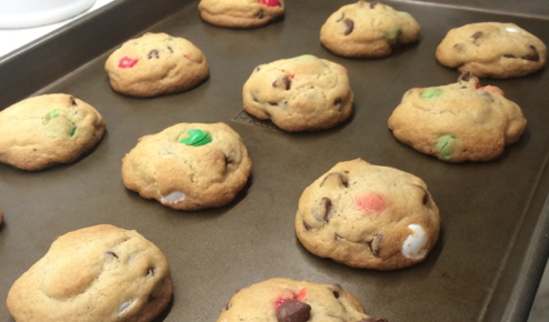 A Christmas twist on chocolate chip cookies