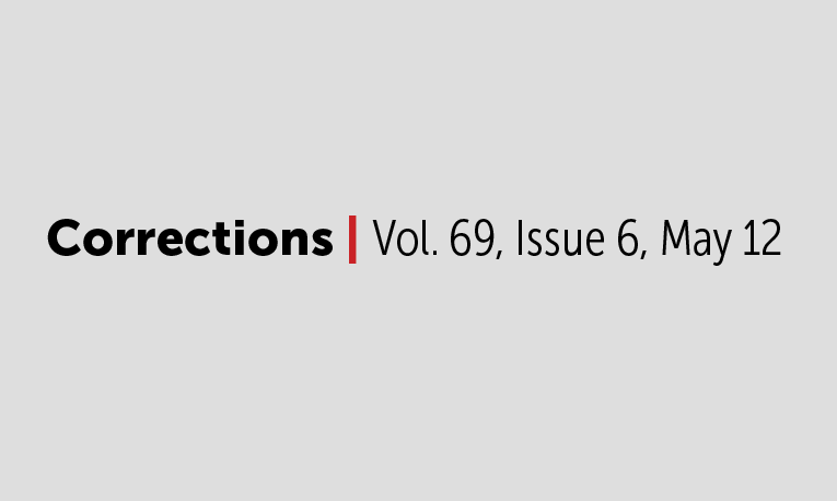 Corrections: Issue 6, Published May 12, 2016