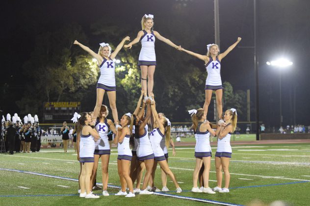 Cheerleaders soar high at St. John's game – The Falcon