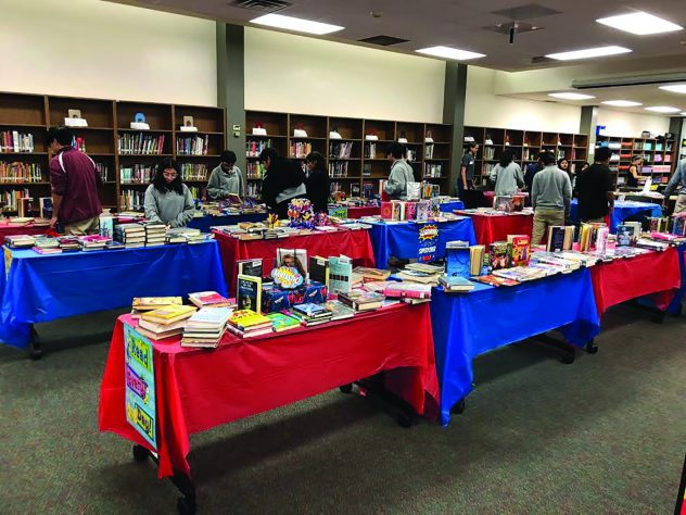 The book fair at Landrum Middle School. Photo courtesy by Kate Carmain