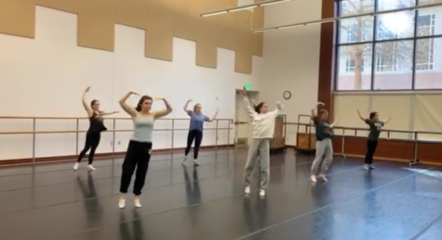 A preview of junior Ella Ducharme's choreography performed by some of the students in advanced dance. 
