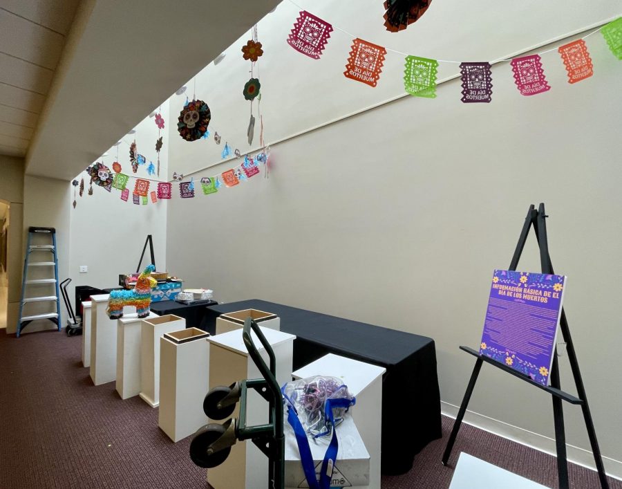  Setup for the ofrenda, a Spanish word meaning altar, began on Oct. 21 to celebrate Día de los Muertos, which is recognized Nov. 1 and Nov. 2.