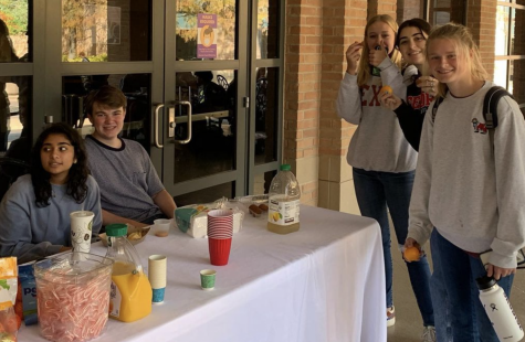 The Wellness Committee set up a table outside the Commons to celebrate Nutrition Day on Dec. 1. 