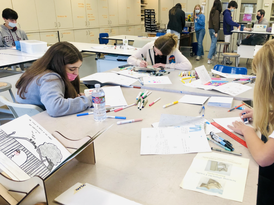 Students in “Booky Fun” dive into the creative world of making children’s books.