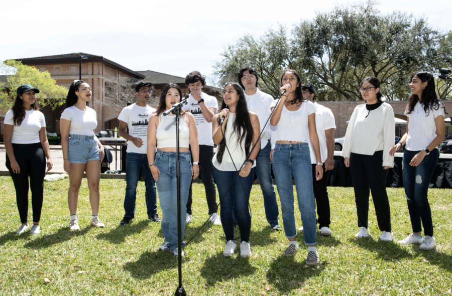 Rice University's Basmati Beats 
acapella group performed at the festival.