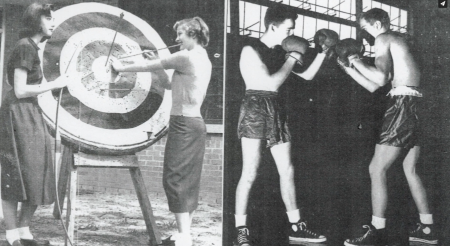 In the 1950s, boxing and archery were significant parts of Field Day.