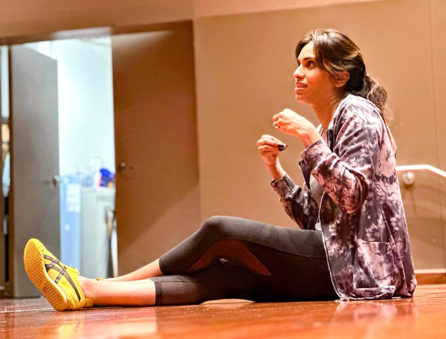 Mrs. Anjaly Thakkar, Upper School math teacher and dance instructor, explains the importance of balance exercises and the significance of reliance on a dance partner in the recital hall. “It is absolutely important to have trust and good relationships with those we dance with. The energy between dancers is apparent to both the dancers and the audience, Mrs. Thakkar said.
