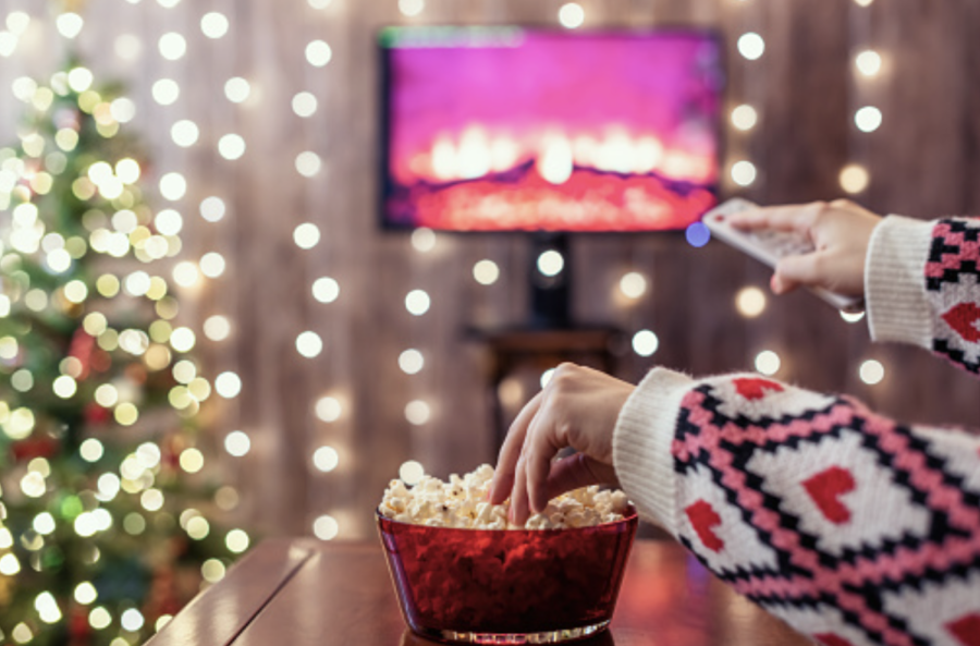 Watching holiday films is a popular pastime in the winter season.