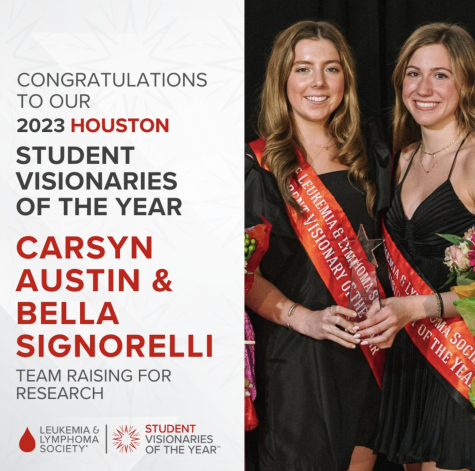 Carsyn Austin and Bella Signorelli won the Student Visionaries of the Year competition.