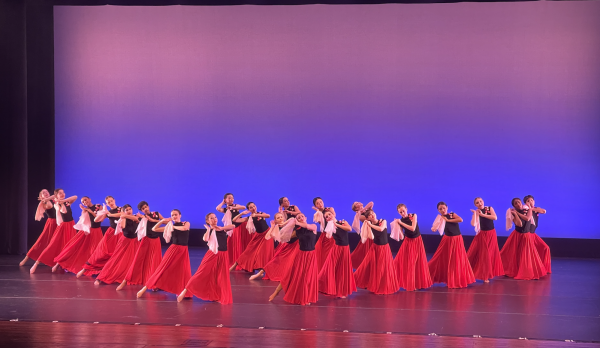 The Dance Company performs guest choreographer Ms. Lina Yehs traditional Chinese dance piece.