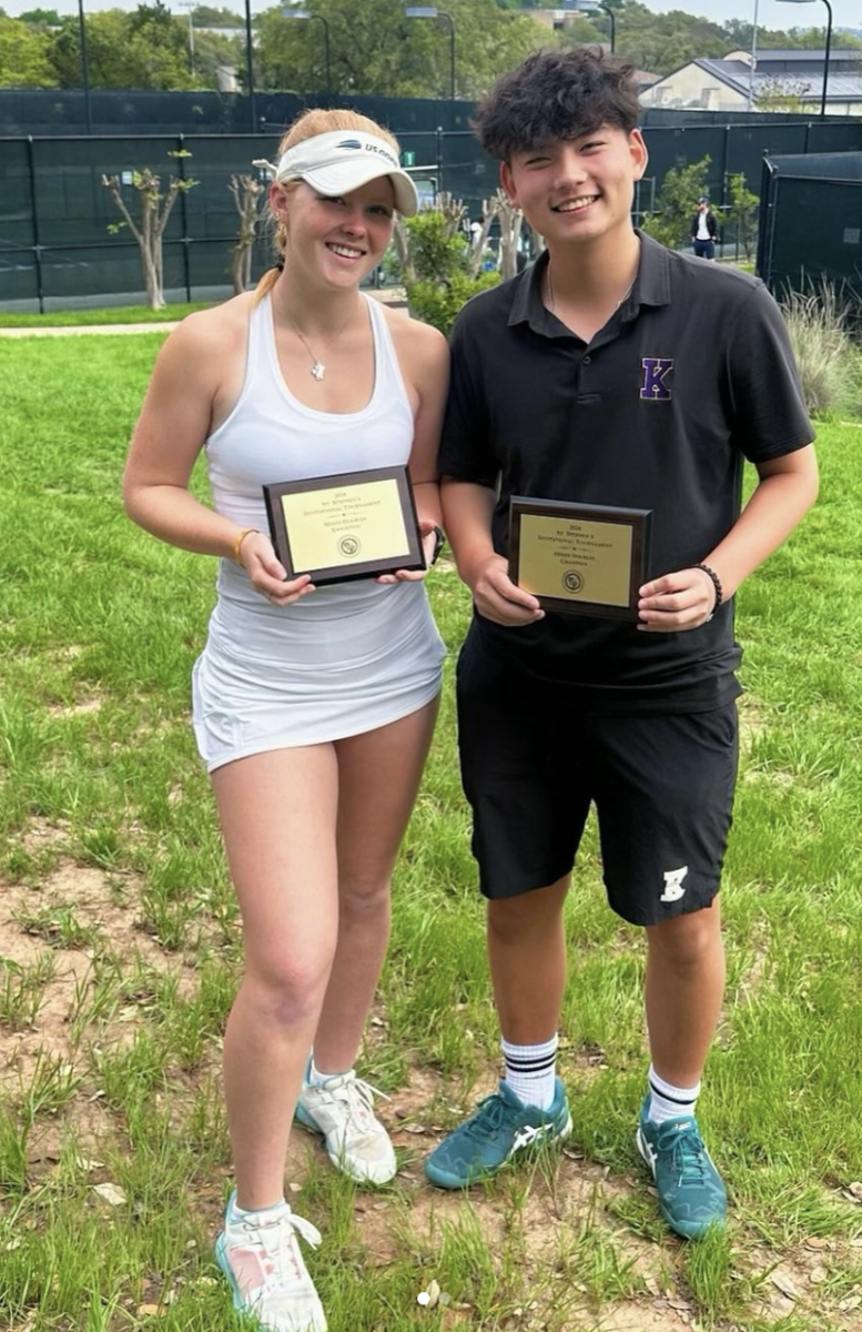 Senior Ellie Morrow and junior Gabe Xu took first place in Mixed Doubles at the individual SPC tournament on March 23 and 24.