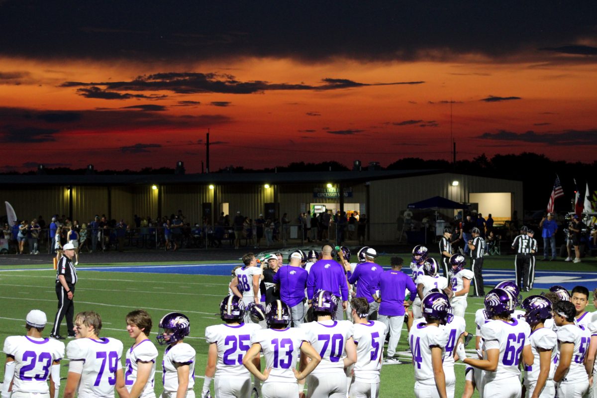 As the sun begins to set, the Falcons prepare to play defense. It is the end of the 1st quarter and the score is tied at 7-7. The stakes are high as Gunter has a 32 game winning streak. The coaches create a game plan to keep the other team from winning.