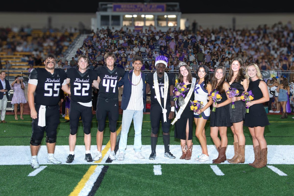 The 2024 court poses at the homecoming football game.