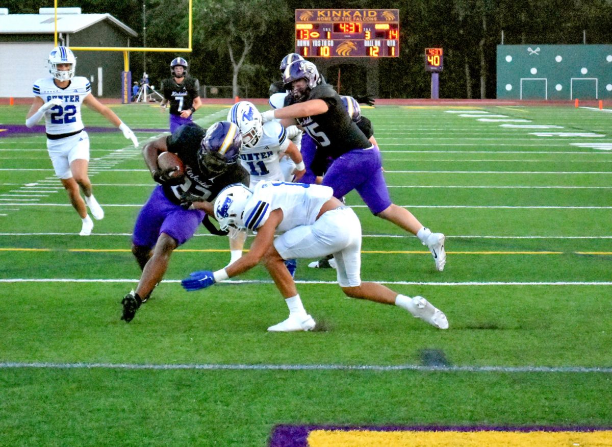 Junior running back Wayne Shanks Jr. broke through multiple defenders to score a crucial touchdown. In a tightly contested game, Kinkaid needed the score to stay alive, and Shanks delivered. “I was really excited to get my first receiving touchdown of the year and take the lead for us,” Shanks said.