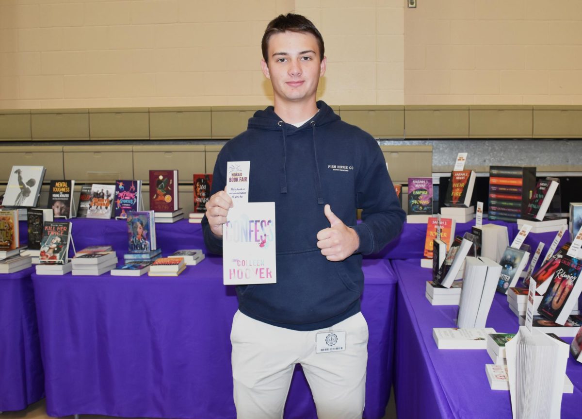 Sophomore John Rosser recommends the book “Confess by Colleen Hoover.” This book, among many others in its genre, was available for purchase at Kinkaid’s 2025 Book Fair. “I liked the look of the cover, but I probably wouldn’t purchase this book,” Rosser said.